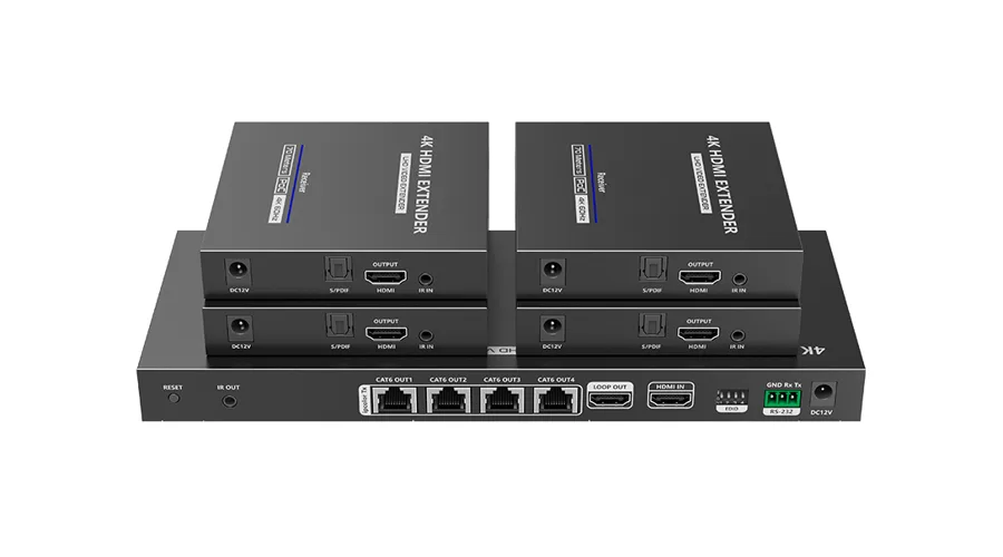 Сплиттер HDMI 1×4 с удлинителем Lenkeng LKV824P-I